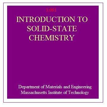 Introduction To Solid State Chemistry Department Of Materials