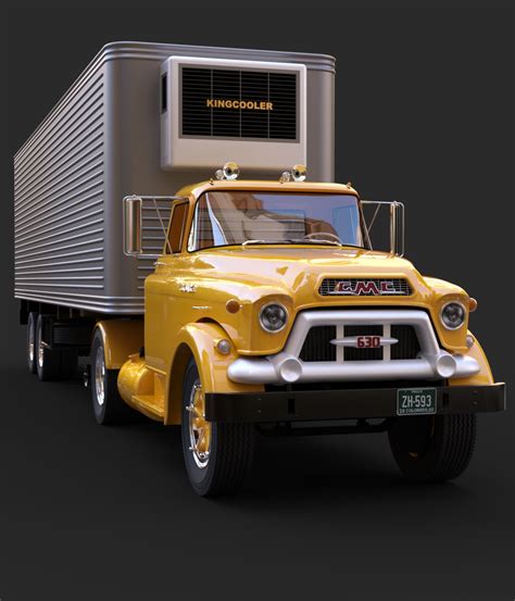 GMC SEMI-TRAILER 1955-1957 for DAZ Studio 3D Models 3DClassics