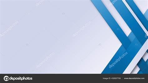 Minimal Geometric Background Dynamic Blue Shapes Composition White