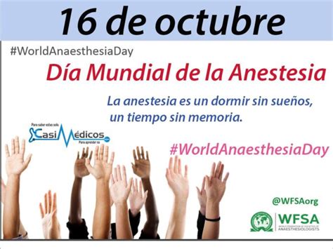 Día Mundial de la Anestesia casiMedicos Estudiantes Medicina