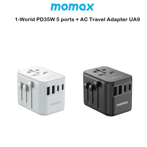 Momax 1 World 65W GaN AC Travel Adaptor White 44 OFF