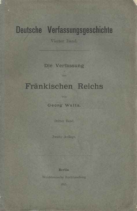 Verfassung des Fränkischen Reichs Dritter Band Deutsche