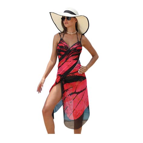 Women Bikini Cover Up Scarf Dress Swimwear Beach Wrap Sarong Butterfly