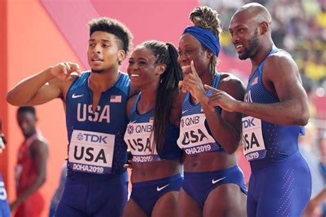 Usa Breaks World Record In Mixed 4x400m At Iaaf World Athletics