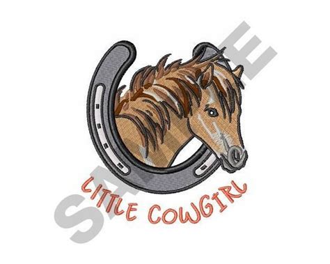 Little Cowgirl Machine Embroidery Design Etsy