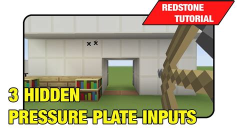 3 Hidden Pressure Plate Inputs Simple Redstone Tutorial Minecraft