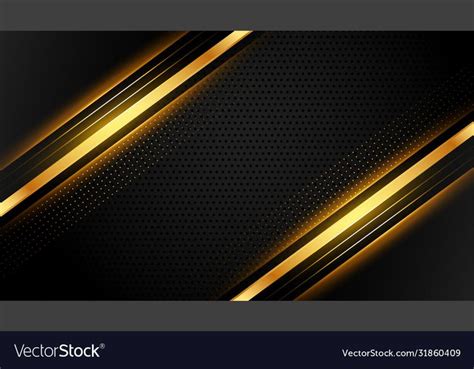 Premium black and gold lines abstract background vector image on ...