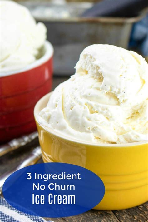 Easy 3 Ingredient No Churn Vanilla Ice Cream Recipe Ice Cream Vanilla Ice Cream Recipe Easy