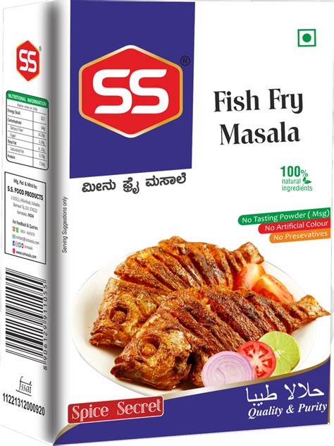 Ss Fish Fry Masala Premium Packaging Size 100 G Packaging Type Box