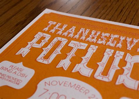 Annual Thanksgiving Potluck Invitations on Behance