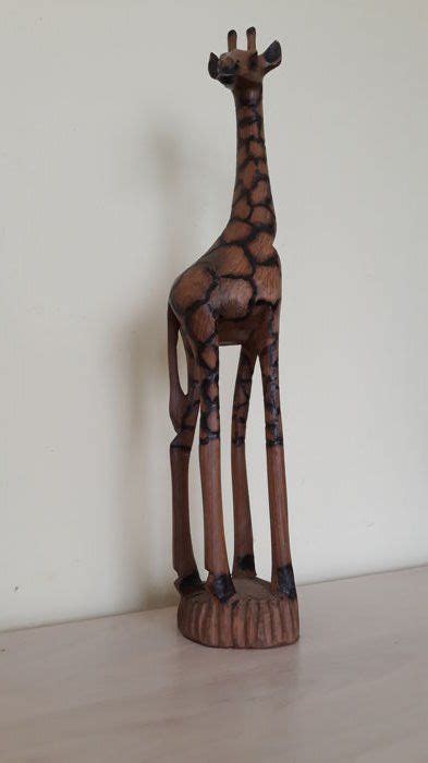 Beautiful Hand Carved Wooden African Giraffe Catawiki