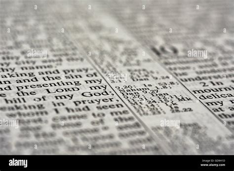 Detail of Bible text Stock Photo - Alamy