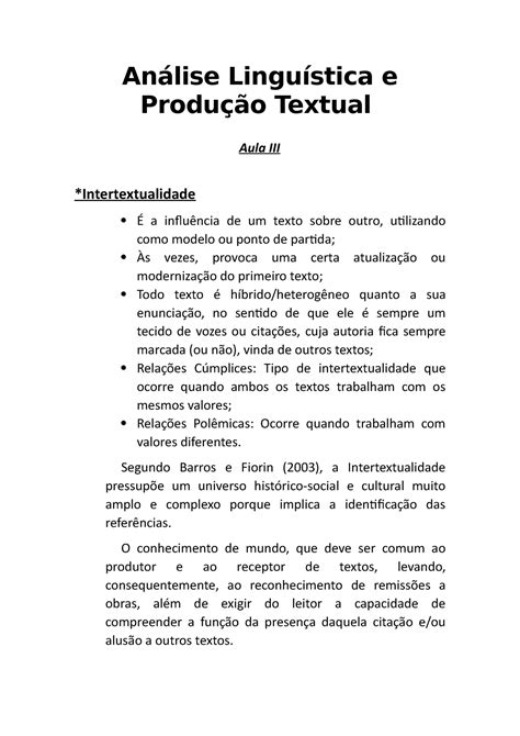 O Que E Analise Linguistica - FDPLEARN