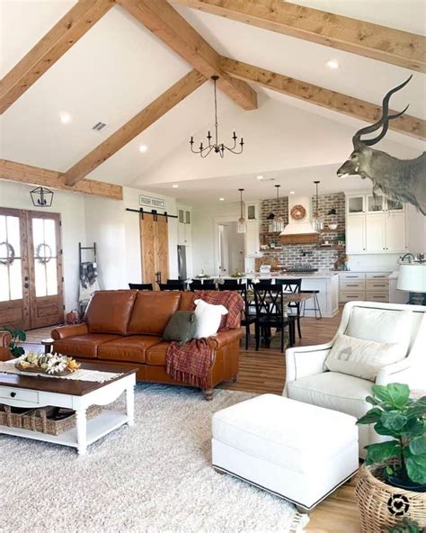 Vaulted Ceiling Kitchen With Brick Accent Wall Soul Lane