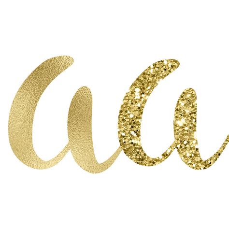 Gold Foil Glitter Alphabet Clipart By Pededesigns Thehungryjpeg