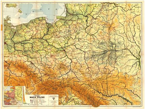 Mapa Polski Rzeki Geograficzna