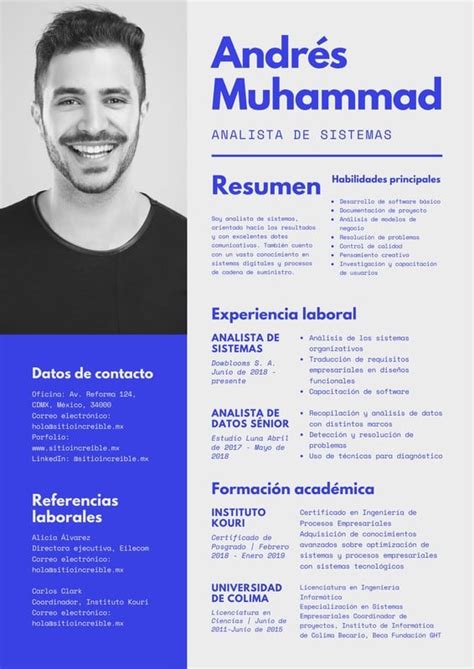 Página 20 Plantillas de curriculum vitae modernos gratis Canva