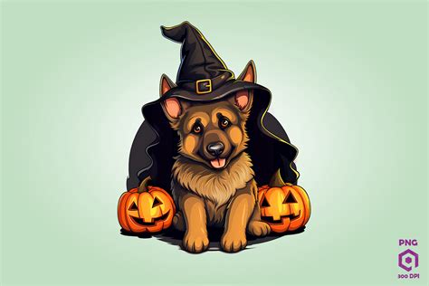 Halloween German Shepherd Dog 2 Graphic by Quoteer · Creative Fabrica