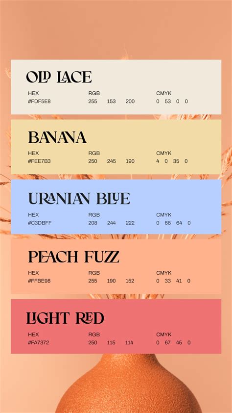 Peach Fuzz Contrasting Color Palette Pantone Color Of The Year