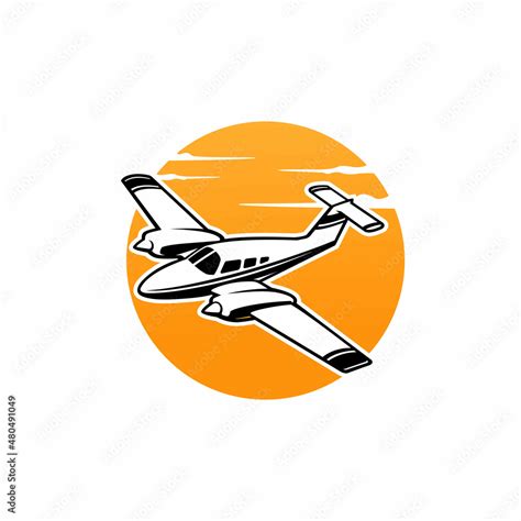 Light small airplane design. Airplane Club or Travel Logo design Stock ...