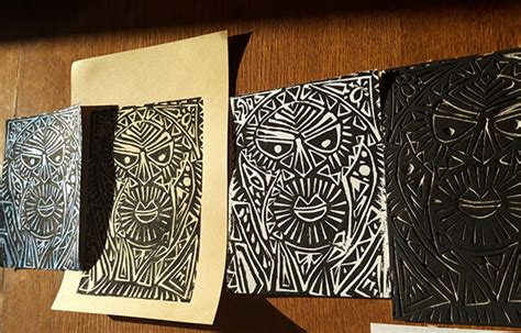 Face Linocut On Behance