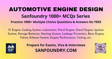 Automotive Engine Design Questions and Answers - Sanfoundry