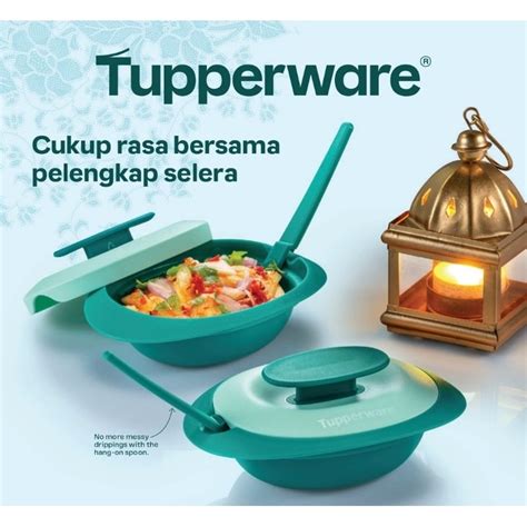 Tupperware Blue Royale Serveware Set With Serving Bowl Shopee Malaysia