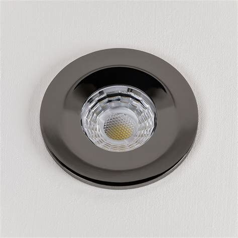 Black Nickel Downlights LED Fire Rated Fixed LED IP65 Dimmable Elesi