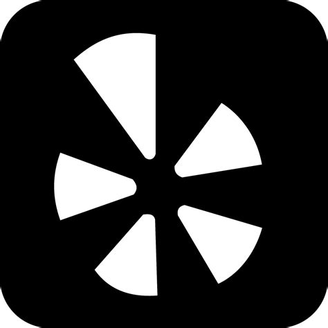 Yelp Icon Logo Black and White – Brands Logos