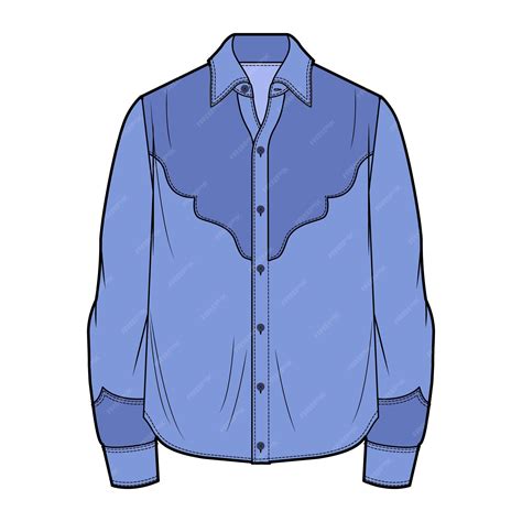 Premium Vector | Mens Panelled shirt Technical Fashion Flat Sketch ...