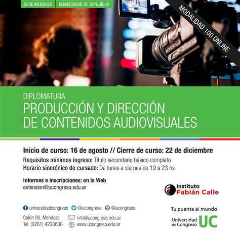 Producción y Dirección de Contenidos Audiovisuales Universidad de