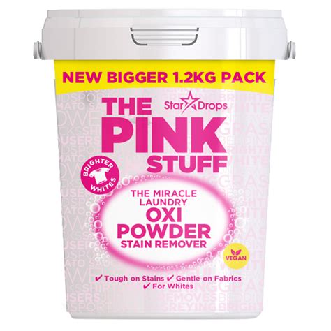 Pink Stuff Stain Remover Powder for Whites 1.2kg | Wilko