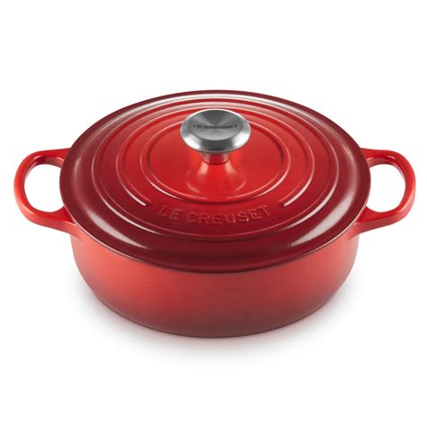 Le Creuset Signature Gourmet Bräter rund 24 cm Kirschrot