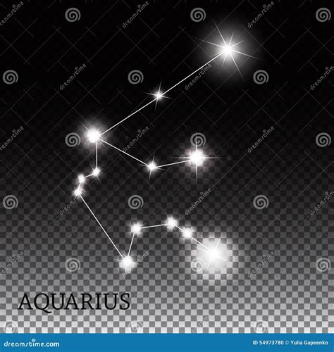 Aquarius Zodiac Sign Of The Beautiful Bright Stars Stock Vector