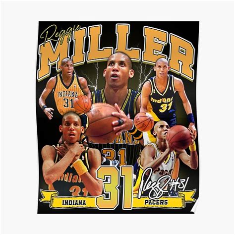 Reggie Miller Choke Sign Basketball Legend Player Signature S S