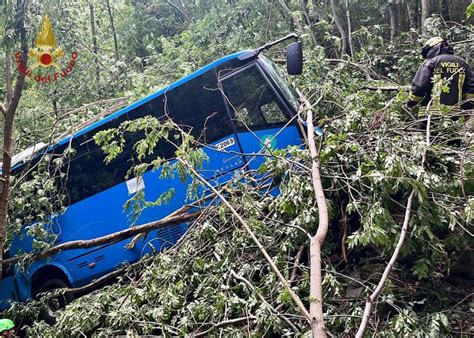 Pontremoli Autobus Va Fuori Strada E Finisce In Una Scarpata Tre Feriti