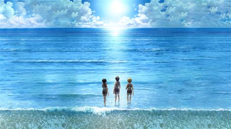 Attack on Titan Trio - 4K Ocean Dreamscape | Attack on titan, Anime ...
