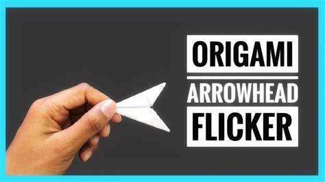 Origami Flying Arrowhead Flicker Flies Far Designed By