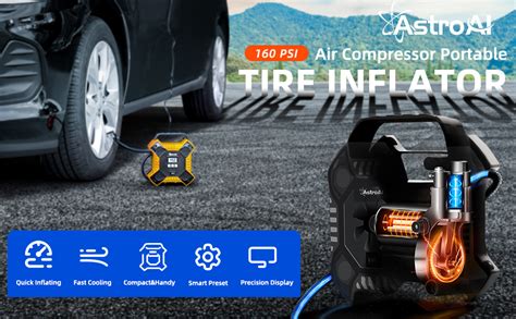 Astroai Air Compressor Tire Inflator Portable Air Pump For Car Tires