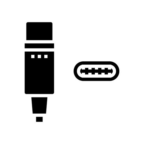 usb type c glyph icon vector illustration 21245582 Vector Art at Vecteezy