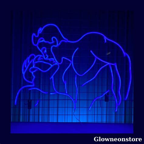 Glowneon Gay Couple Kissing Naked Male Neon Sign Gay Club Neon Led