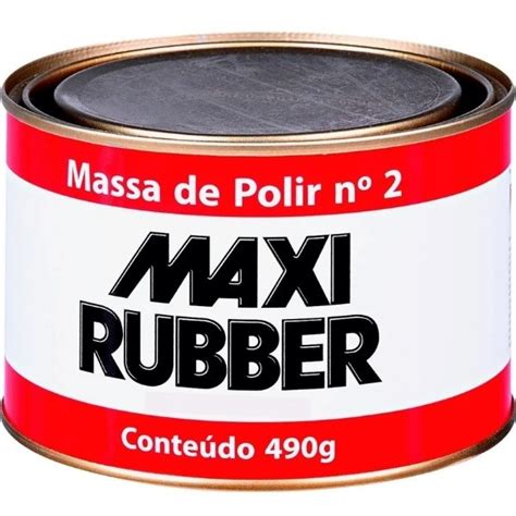 Massa De Polir Nº 2 Polimento Automotivo Maxi Rubber 490g Yamase