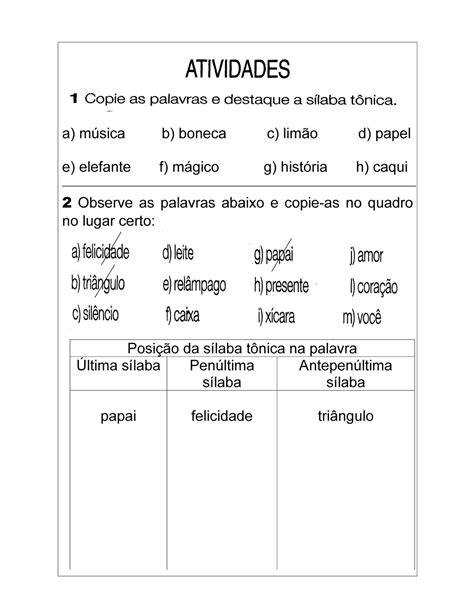 Sílaba Tônica Da Palavra Noite - RETOEDU