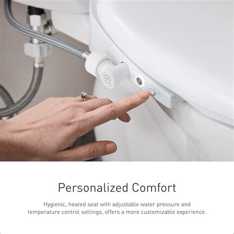 Moen Plastic White Elongated Smart Soft Close Heated Bidet Toilet Seat