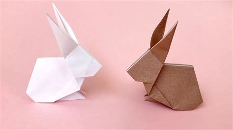 折り紙立体 ウサギの折り方 Origami Rabbit Paper Craft DIY YouTube