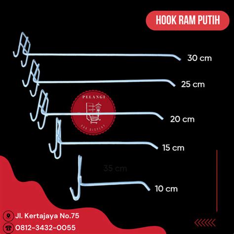 Jual Cantolan Kawat Ram Gantungan Ram Hook Ram Putih Cm Kota