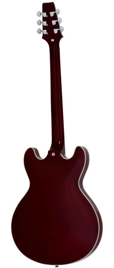 Aria TA-CLASSIC Semi-Hollow Electric Guitar in Wine Red Gloss