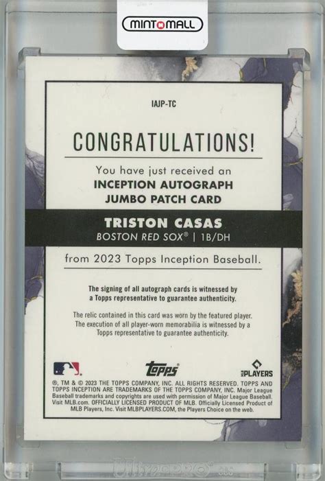 ミントモール MINT 浦和店 2023 Topps Inception Boston Red Sox Triston Casas