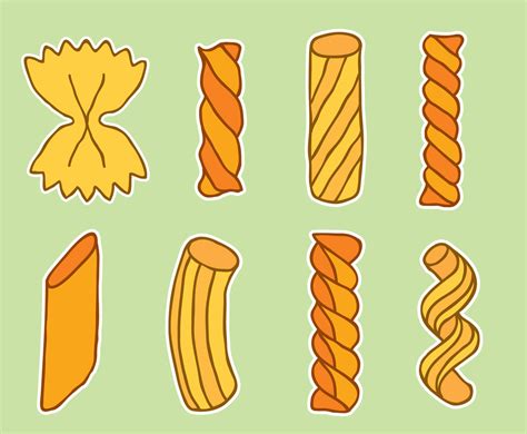 Hand Drawn Pasta Collection Vector Vector Art Graphics Freevector