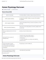 Comprehensive Human Physiology Final Exam Flashcards Study Guide